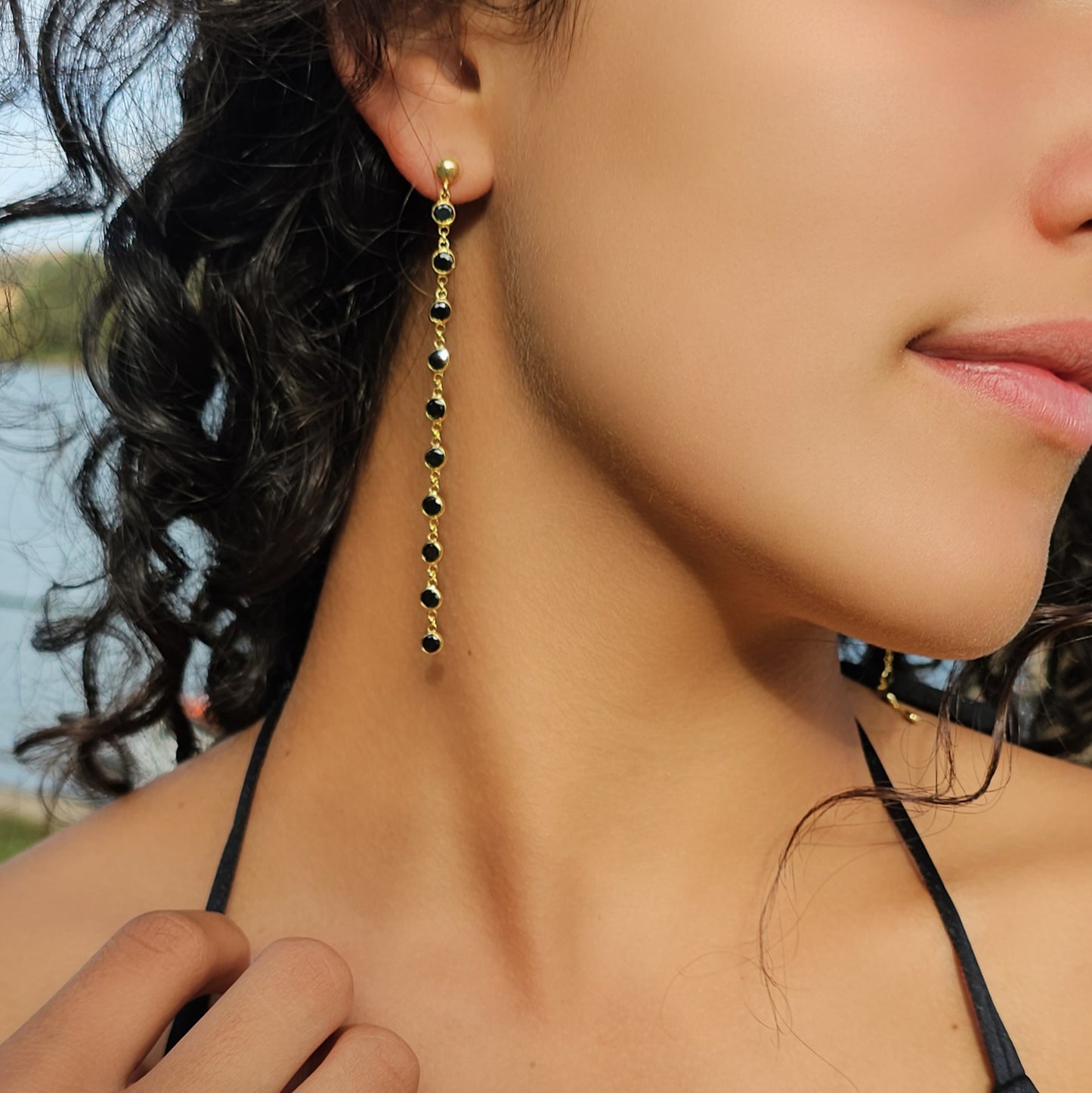 ARO DAFNA NEGRO PLATA 925
