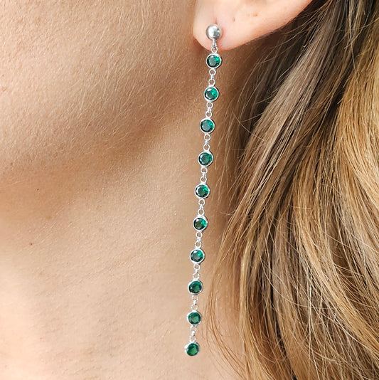 ARO DAFNA VERDE PLATA 925